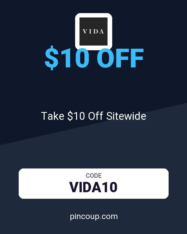 VIDA coupon: Take $10 Off Sitewide