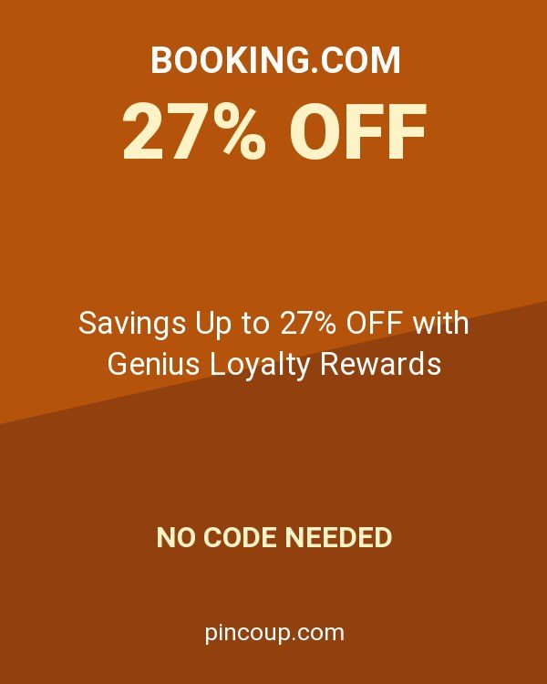 Booking.com coupon: Savings Up to 27% OFF with Genius Loyalty Rewards