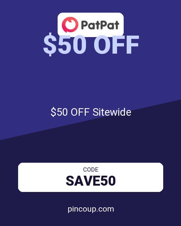 PatPat coupon: $50 OFF Sitewide