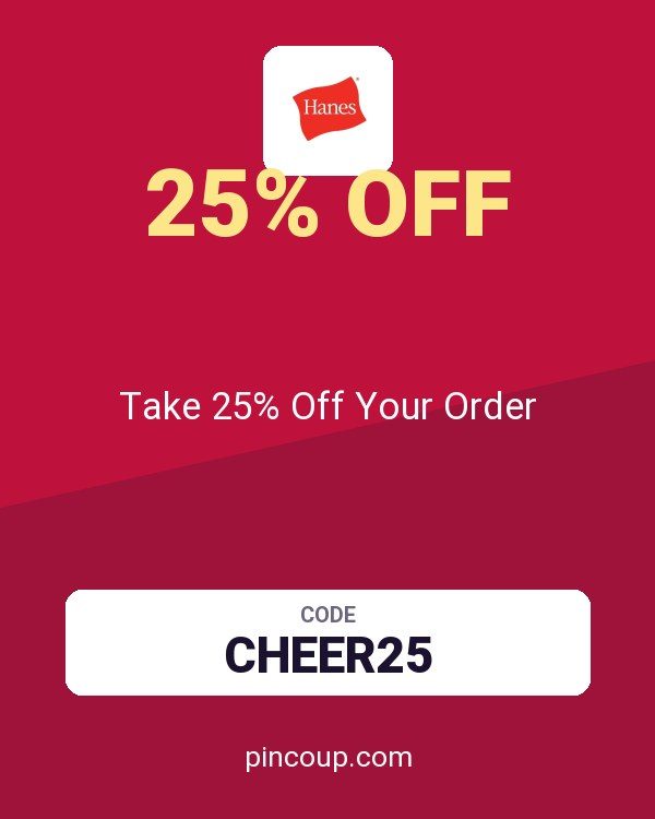 Hanes.com coupon: Take 25% Off Your Order