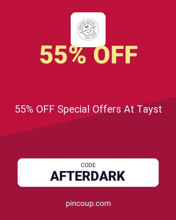 Coffee Bean & Tea Leaf coupon: 55% OFF Special Offers At Tayst