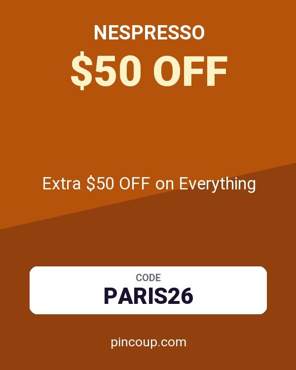 Nespresso coupon: Extra $50 OFF on Everything