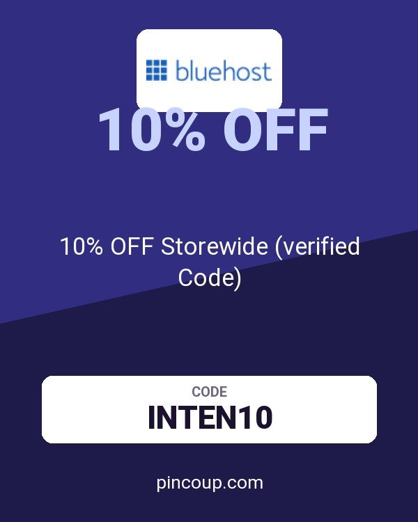 Bluehost coupon: 10% OFF Storewide (verified Code)