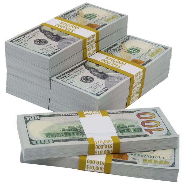 $100,000 Full Print New Series Stacks at Prop Money Inc.