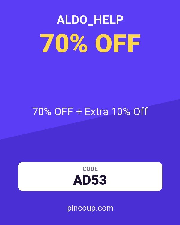 ALDO_Help coupon: 70% OFF + Extra 10% Off