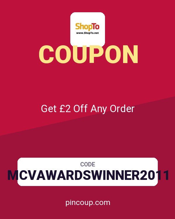ShopTo.Net coupon: Get £2 Off Any Order