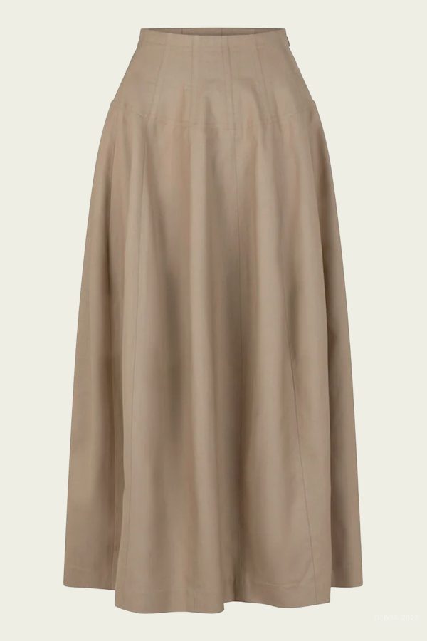 Estefania Skirt in Tussah - Beige. 4 US at American National Standards Institute Inc.