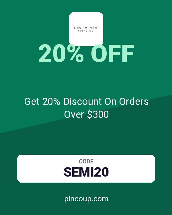 RevitaLash Cosmetics coupon: Get 20% Discount On Orders Over $300