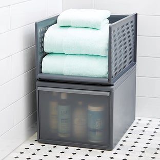 like-it® Modular Tall Medium Bin Smoke at The Container Store