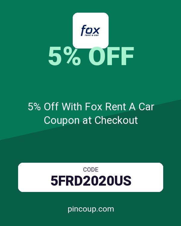 5% Off With Fox Rent A Car Coupon at Checkout