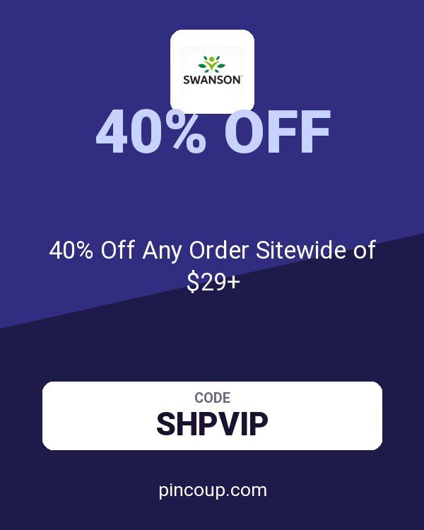 Swanson Health Products coupon: 40% Off Any Order Sitewide of $29+
