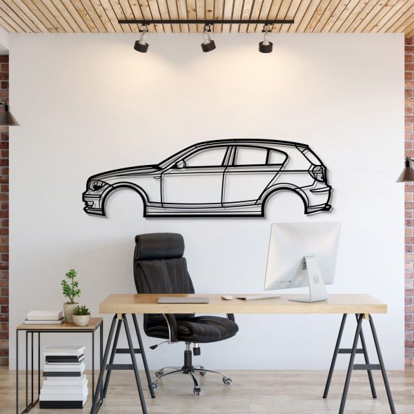 2009 1 SERIES E87 Hatchback Metal Car Wall Art - MT0379 - 78.3" - 198 cm at Modello Turbo LLC