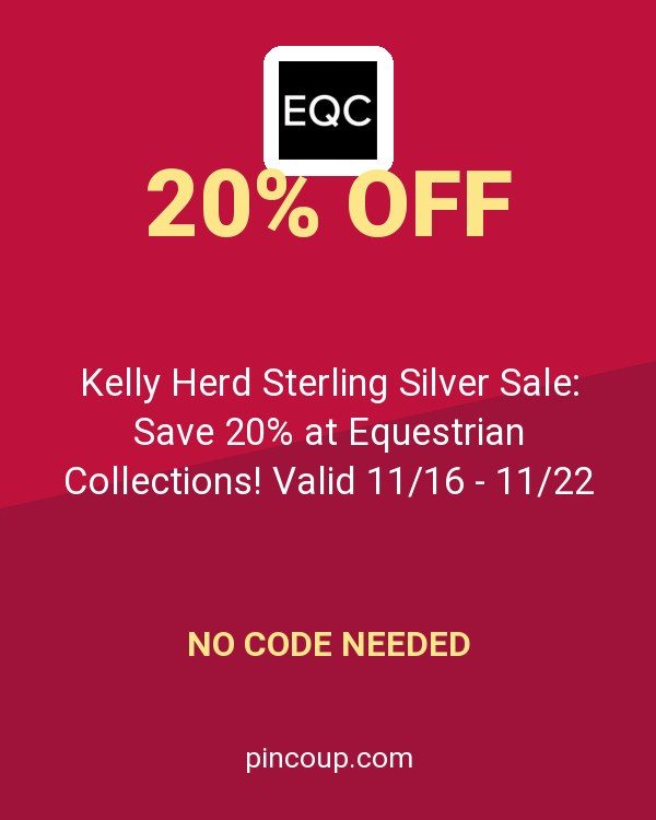 Kelly Herd Sterling Silver Sale: Save 20% at Equestrian Collections! Valid 11/16 - 11/22