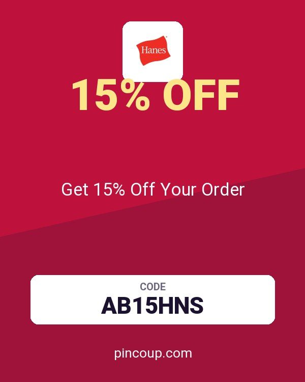 Hanes.com coupon: Get 15% Off Your Order