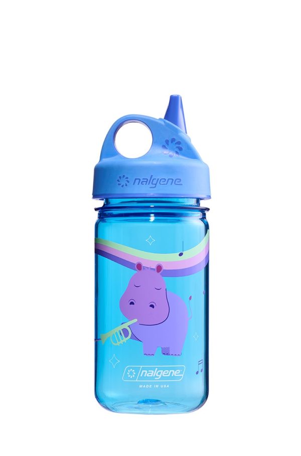 12oz Kids Grip-N-Gulp with Graphics (Graphic: Musical Hippo) at Nalgene