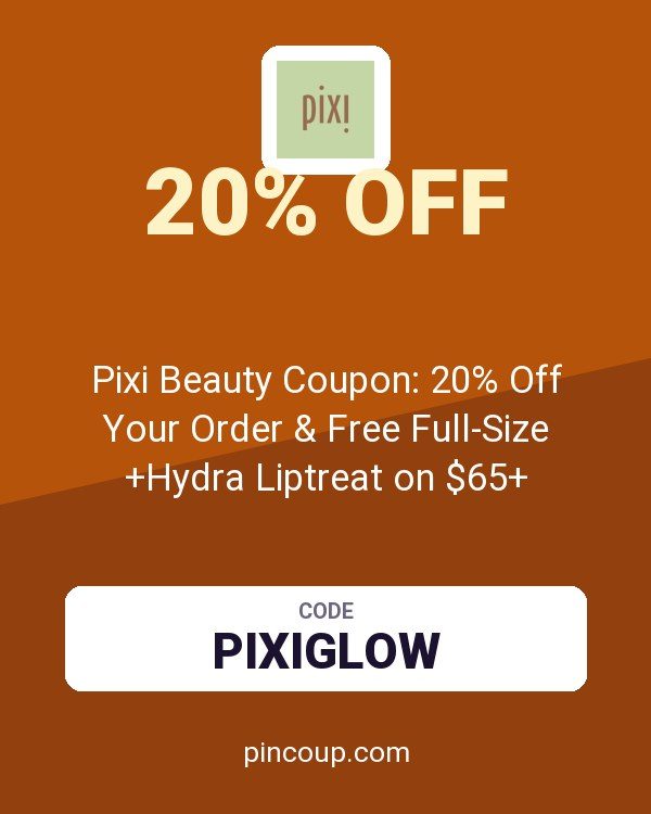 Pixi Beauty Coupon: 20% Off Your Order & Free Full-Size +Hydra Liptreat on $65+