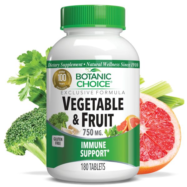 Vegetable & Fruit - Immune Support Supplement - 180 Tablets at Botanic Choice