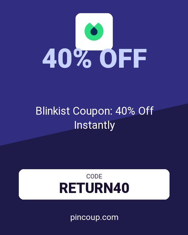Blinkist Coupon: 40% Off Instantly