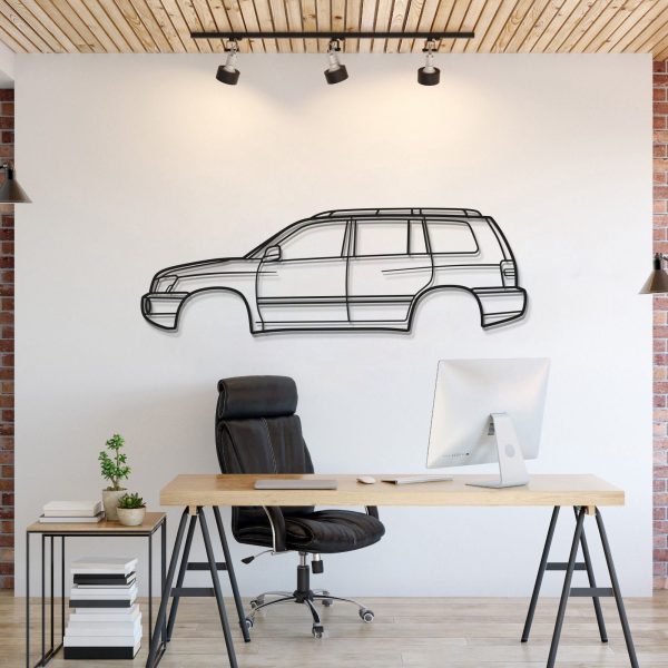 2001 Highlander 1st Gen (XU20) Metal Car Wall Art - MT0289 - 39" - 99 cm at Modello Turbo LLC
