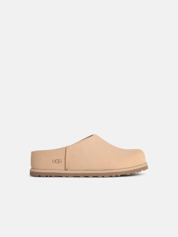 UGG 'Otzo' Beige Nubuck Sabots at VALICO