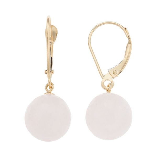 14k Gold Agate Drop Earrings, Women's, Pink at Kohl's