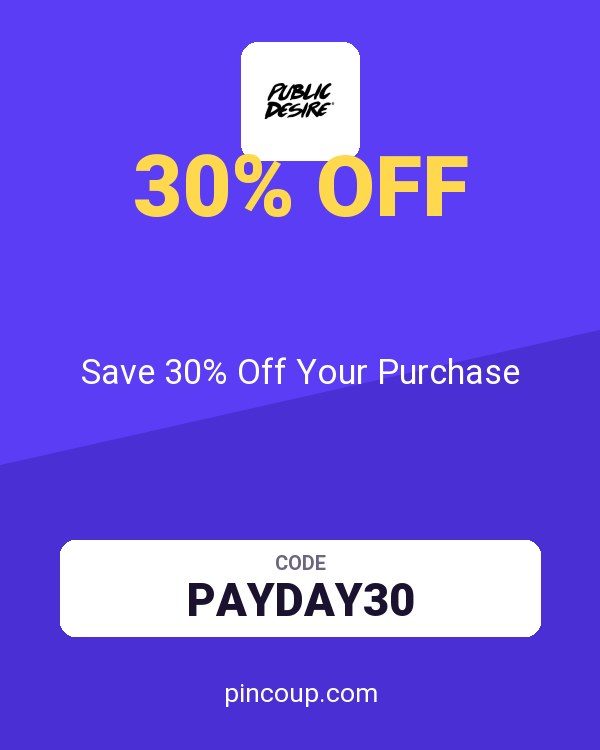 Public Desire coupon: Save 30% Off Your Purchase