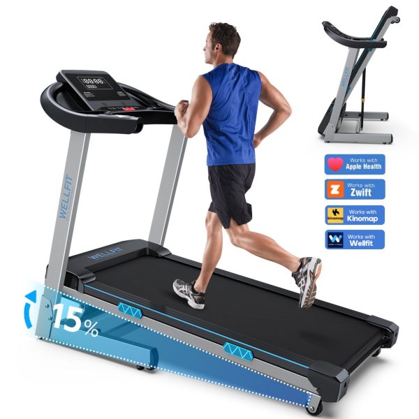 [2026]TM007 Foldable Auto 15% Incline Treadmill 400 LBS Capacity at Wellfit Walking Pad&Treadmill