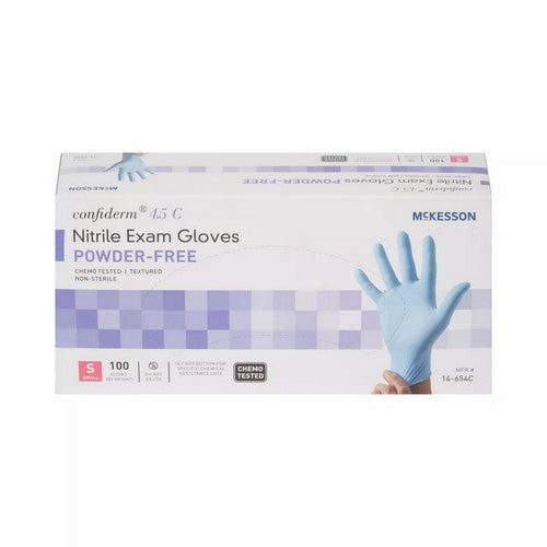 McKesson, Confiderm Nitrile Exam Glove Blue Textured Fingertips, 100 Count at Herbspro