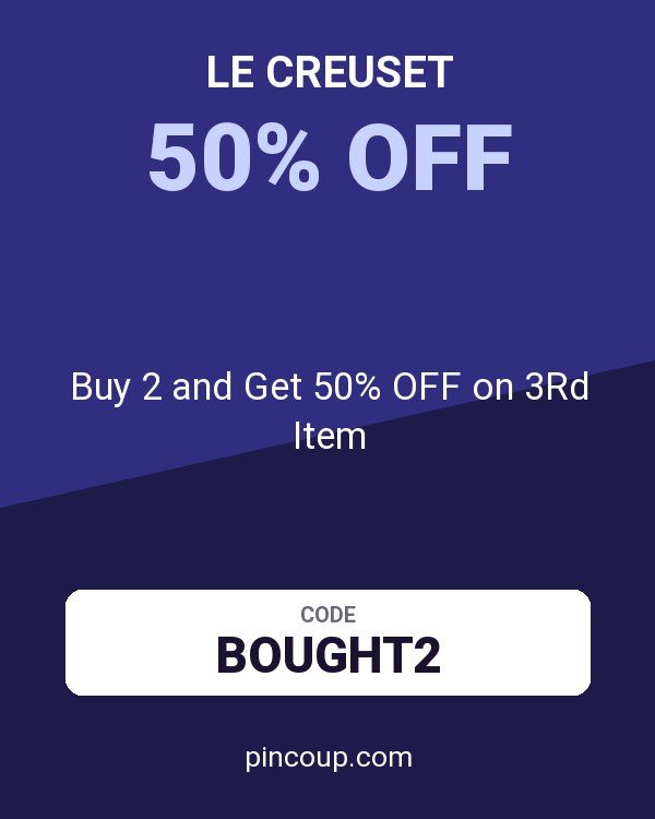 Le Creuset coupon: Buy 2 and Get 50% OFF on 3Rd Item