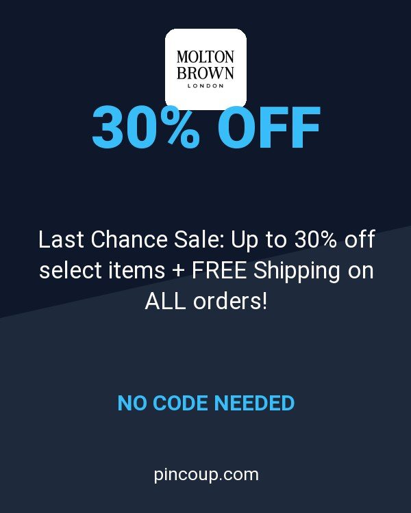 Molton Brown coupon: Last Chance Sale: Up to 30% off select items + FREE Shipping on ALL orders!