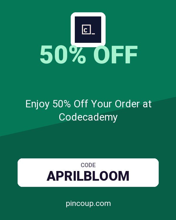 Enjoy 50% Off Your Order at Codecademy