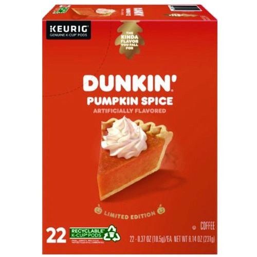 Dunkin' 5000364868 K-Cup Pods - Pumpkin Spice (22/Box) at CPO Outlets