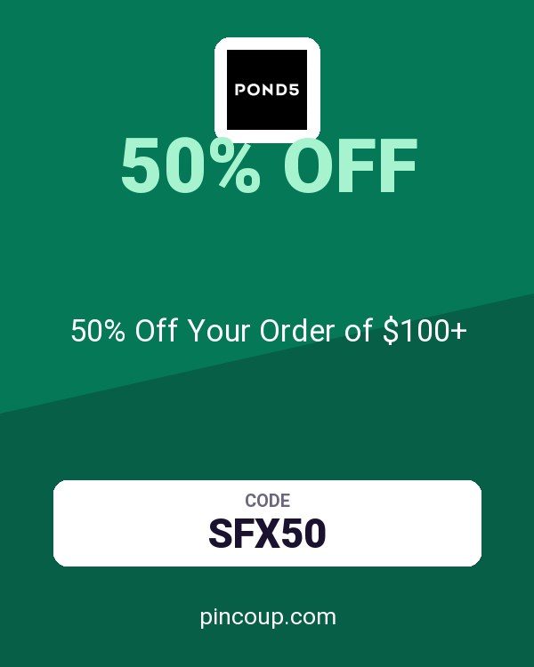 Pond5 coupon: 50% Off Your Order of $100+