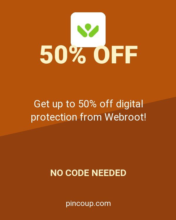 Webroot Inc. coupon: Get up to 50% off digital protection from Webroot!