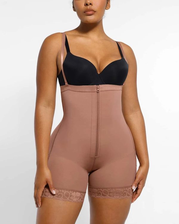 Bare Essentials™ AirSlim® High-Waisted Firm Tummy Compression Mid Thigh Short - Bronze / 6X at Shapellx