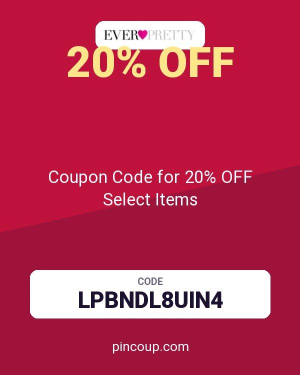 Ever-Pretty: Coupon Code for 20% OFF Select Items