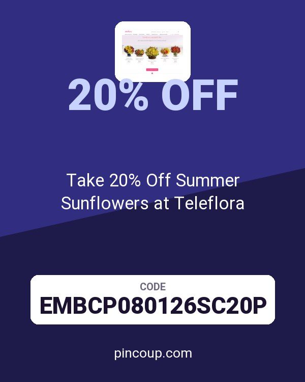 Take 20% Off Summer Sunflowers at Teleflora