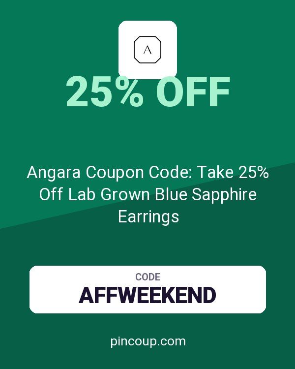 Angara Coupon Code: Take 25% Off Lab Grown Blue Sapphire Earrings