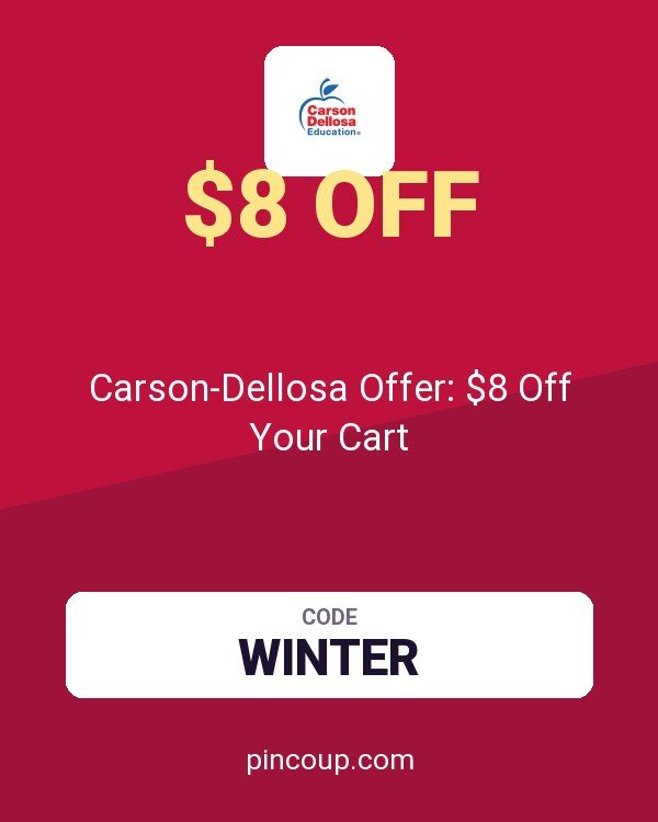 Carson-Dellosa Offer: $8 Off Your Cart