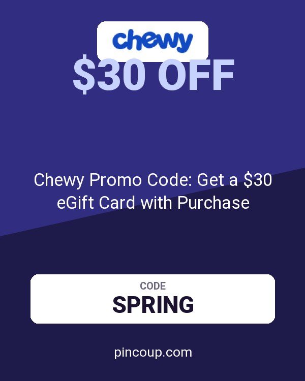 Chewy.com coupon: Chewy Promo Code: Get a $30 eGift Card with Purchase