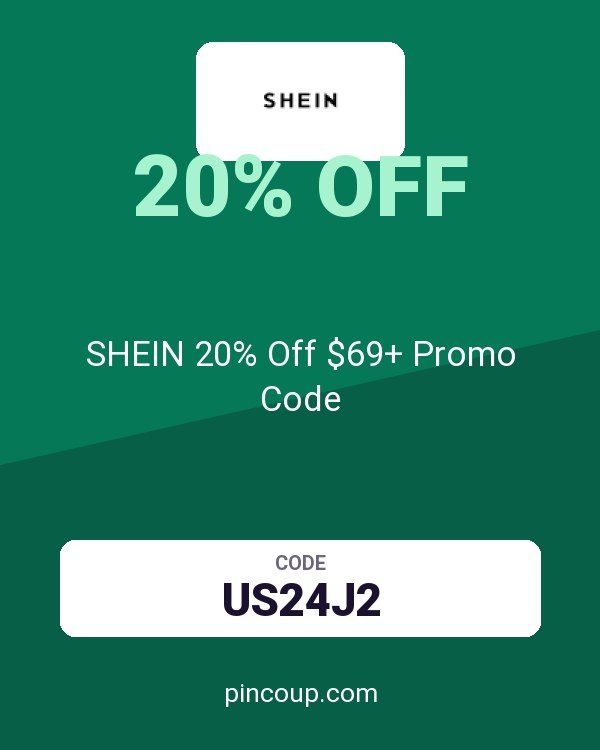 SHEIN 20% Off $69+ Promo Code