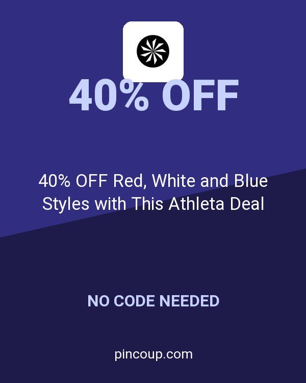 40% OFF Red, White and Blue Styles with This Athleta Deal