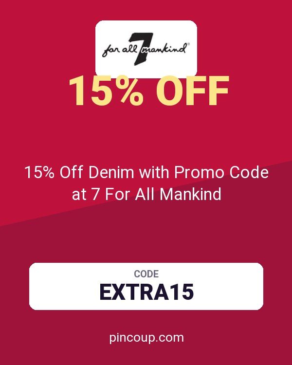 15% Off Denim with Promo Code at 7 For All Mankind