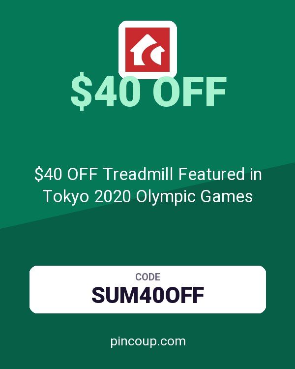 Costway coupon: $40 OFF Treadmill Featured in Tokyo 2020 Olympic Games