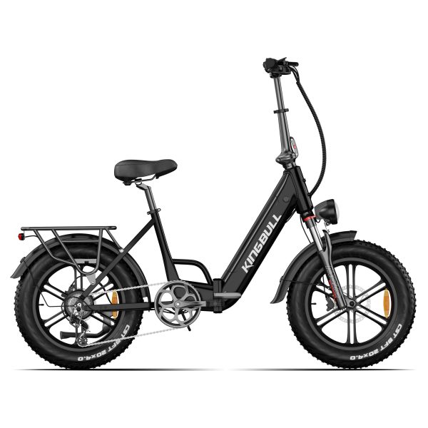 Kingbull Literider 2.0 | All Terrain Fat Tire Folding Electric Bike - Black / Ebike Only at Kingbull Electric Bikes