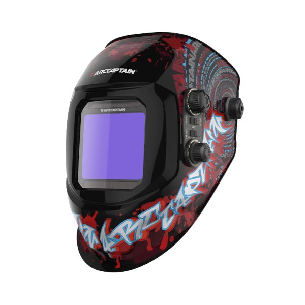 VisionMax X200 Large Viewing Screen Welding Mask Bloodshed Design at Arccaptain