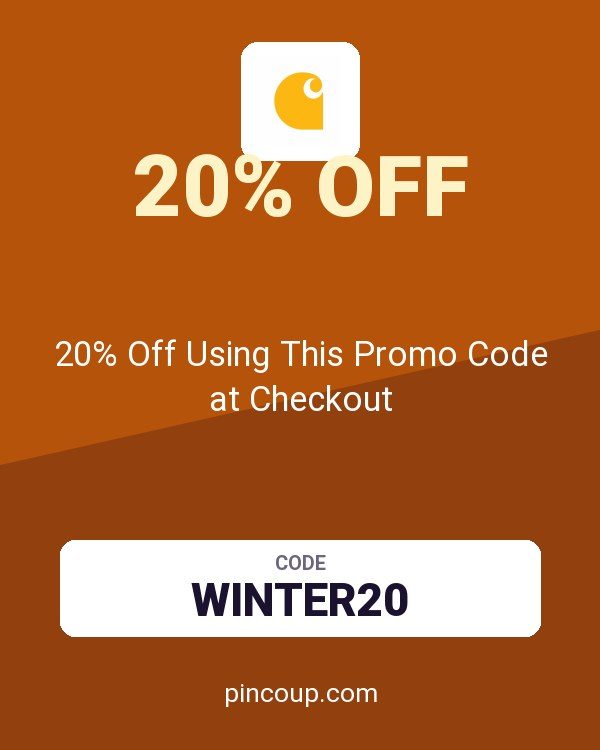 Carhartt coupon: 20% Off Using This Promo Code at Checkout
