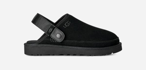UGG® Men's Goldencoast Clog II Suede Shoes in Black, Size 9