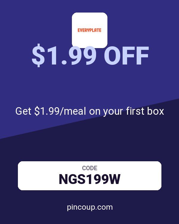 EveryPlate coupon: Get $1.99/meal on your first box