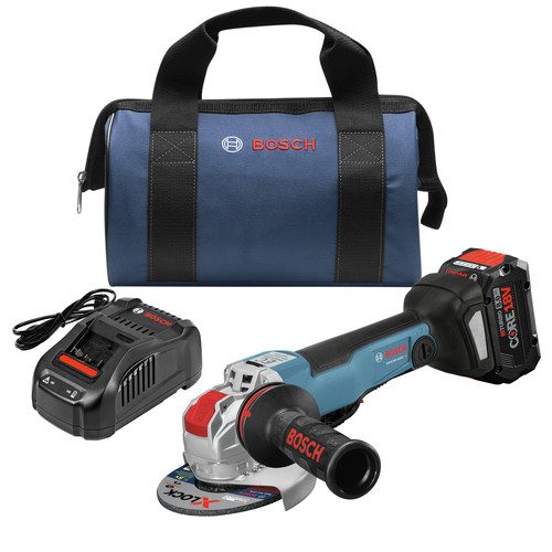 Factory Reconditioned Bosch GWX18V-50PCB14-RT 18V X-LOCK Brushless Lithium-Ion 4-1/2 - 5 in. Cordless Angle Grinder Kit (8 Ah) at 4seating.com